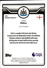 Lewis Hall - Topps Flagship Premier League Base Set 2026-27, Nr. 206