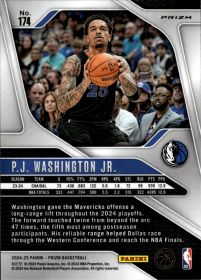 P.J. Washington Jr. - Panini Prizm Base Set 2024-25, Nr. 174 – Green