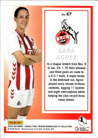 Sara Agrez - Panini Frauen-Bundesliga TC Collection Base Set 2025-26, Nr. 67