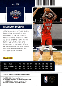 Brandon Ingram - Panini Contenders Season Ticket 2021-22, Nr. 45