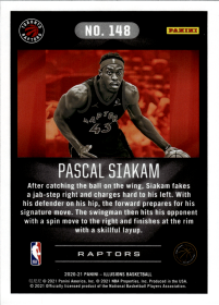 Pascal Siakam - Panini Illusions Base Set 2020-21, Nr. 148