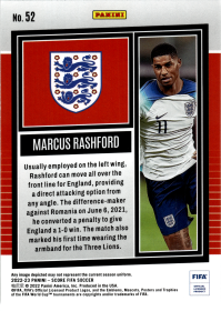 Marcus Rashford - Panini Score FIFA Base Set 2022-23, Nr. 52