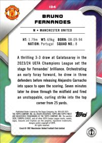 Bruno Fernandes - Topps Finest UEFA Club Competitions Base Set 2024-25, Nr. 134