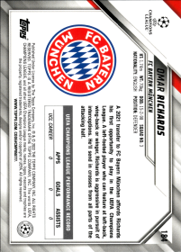Omar Richards - Topps UEFA Champions League Base Set 2021-22, Nr. 184