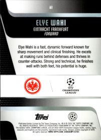 Elye Wahi - Topps UEFA Club Competitions Base Set 2025-26, Nr. 61