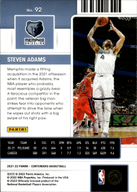 Steven Adams - Panini Contenders Season Ticket 2021-22, Nr. 92