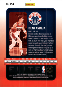 Deni Avdija - Panini Donruss Elite Base Set 2021-22, Nr. 154