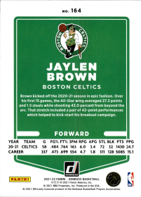 Jaylen Brown - Panini Donruss Base Set 2021-22, Nr. 164