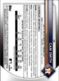 Cam Smith - Topps Bowman Chrome Base Set 2025, Nr. 77 – Rookie Card, Mojo Refractor