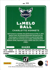 LaMelo Ball - Panini Donruss Base Set 2021-22, Nr. 111
