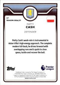 Matty Cash - Topps Flagship Premier League Base Set 2026-27, Nr. 37