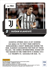 Dušan Vlahović - Panini Donruss Base Set 2022-23, Nr. 154 – Green
