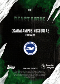 Charalampos Kostoulas - Topps Flagship Premier League Beast Mode 2026-27, Nr. BM 7 – Insert