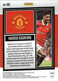 Marcus Rashford - Panini Score FIFA Base Set 2022-23, Nr. 192