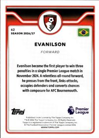 Evanilson - Topps Flagship Premier League Base Set 2026-27, Nr. 62