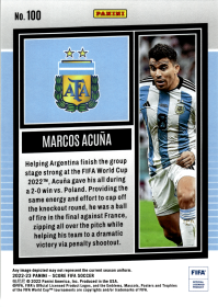 Marcos Acuña - Panini Score FIFA Base Set 2022-23, Nr. 100