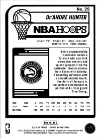 De'Andre Hunter - Panini Hoops Base Set 2023-24, Nr. 29