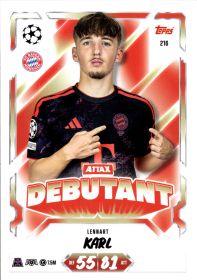 Lennart Karl - Topps Match Attax UEFA Club Competitions Attax Debutant 2026-27, Nr. 216
