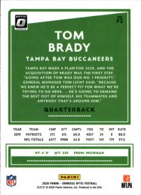 Tom Brady - Panini Donruss Optic Base Set 2020, Nr. 92