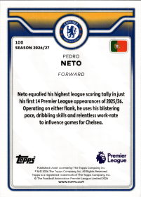Pedro Neto - Topps Flagship Premier League Base Set 2026-27, Nr. 100