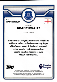 Jarrad Branthwaite - Topps Flagship Premier League Base Set 2026-27, Nr. 120