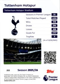 Tottenham Hotspur - Topps Match Attax Premier League Club Badge 2025-26, Nr. 253