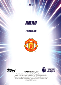 Amad - Topps Flagship Premier League Nitro Boost 2026-27, Nr. NB 17 – Insert
