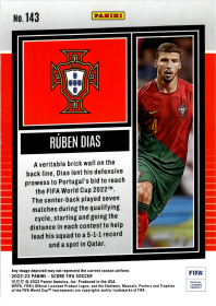 Rúben Dias - Panini Score FIFA Base Set 2022-23, Nr. 143