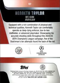 Kenneth Taylor - Topps Chrome UEFA Club Competitions Base Set 2025-26, Nr. 127