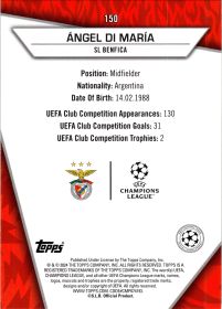 Ángel Di María - Topps Superstars UEFA Club Competitions Base Set 2023-24, Nr. 150 – Common