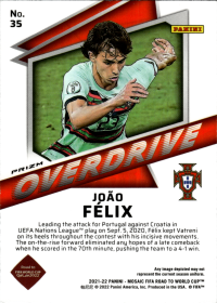 João Félix - Panini Mosaic FIFA Road to World Cup Overdrive 2021-22, Nr. 35 – Mosaic, Insert
