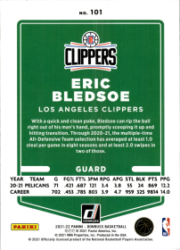 Eric Bledsoe - Panini Donruss Base Set 2021-22, Nr. 101