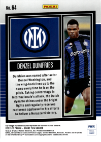 Denzel Dumfries - Panini Score FIFA Base Set 2022-23, Nr. 64