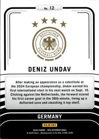 Deniz Undav - Panini DFB International Limitless 2026, Nr. 12 – Insert