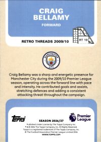Craig Bellamy - Topps Flagship Premier League Retro Threads 2026-27, Nr. RT 19 – Insert