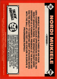 Nordi Mukiele - Topps Paris Saint-Germain Official Team Set 2023-24, Nr. 39