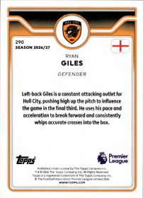 Ryan Giles - Topps Flagship Premier League Base Set 2026-27, Nr. 290