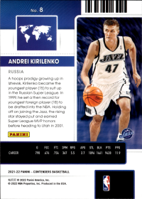 Andrei Kirilenko - Panini Contenders International Ticket 2021-22, Nr. 8