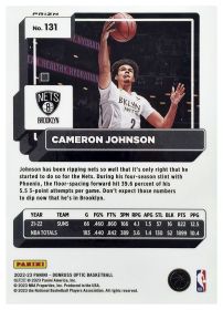 Cameron Johnson - Panini Donruss Optic Base Set 2022-23, Nr. 131 – Red Sparkle