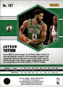 Jayson Tatum - Panini Mosaic Base Set 2020-21, Nr. 107