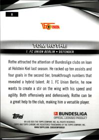 Tom Rothe - Topps Chrome Sapphire Bundesliga Base Set 2024-25, Nr. 8