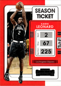 Kawhi Leonard - Panini Contenders Season Ticket 2021-22, Nr. 22