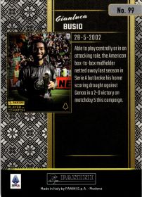 Gianluca Busio - Panini Player of the Match Base Set 2024-25, Nr. 99