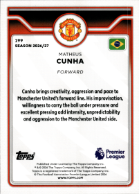 Matheus Cunha - Topps Flagship Premier League Base Set 2026-27, Nr. 199