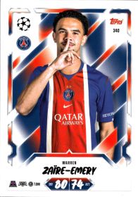 Warren Zaïre-Emery - Topps Match Attax UEFA Club Competitions Base Set 2026-27, Nr. 340