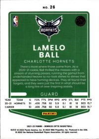 LaMelo Ball - Panini Donruss Optic Base Set 2021-22, Nr. 26