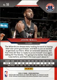 John Wall - Panini Prizm Base Set 2020-21, Nr. 56
