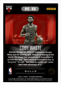 Coby White - Panini Illusions Base Set 2020-21, Nr. 86 – Trophy Collection Orange