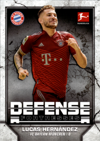 Lucas Hernández - Topps Bundesliga Defense Fortresses 2021-22, Nr. DF-LH – Insert