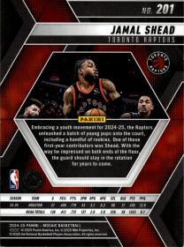 Jamal Shead - Panini Mosaic Base Set 2024-25, Nr. 201 – Rookie Card
